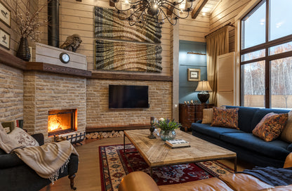 Decorative acoustic wood wall art for living room or office