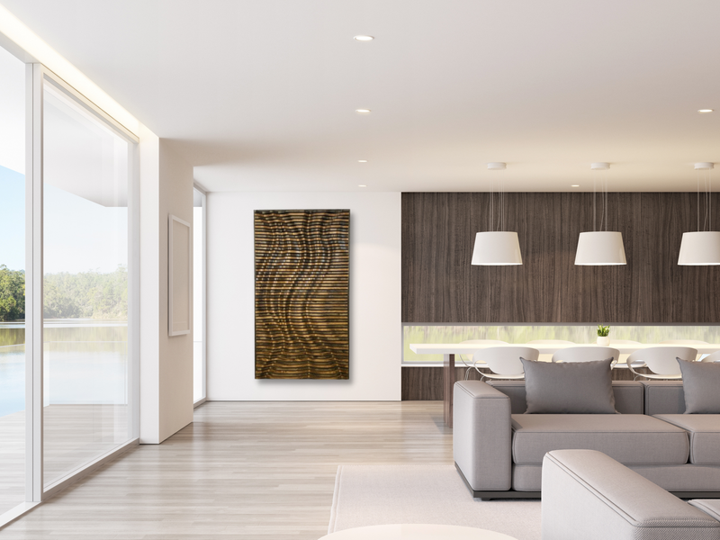"PRISM" Parametric Wood Wall Art / 100% Solid Wood / Decorative Wood Acoustic Wall Panel