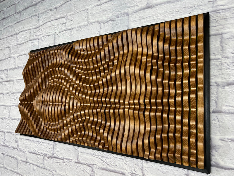 "GOLIATHUS" Parametric Wood Wall Art Decor / 100% Solid Wood / Unique Acoustic Wood Wall Panel