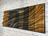 "ECLIPSE" Parametric Wood Wall Art Decor / 100% Solid Wood / Unique Acoustic Wood Wall Panel