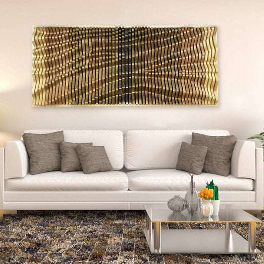 Infinity parametric wood wall art handcrafted from solid natural wood