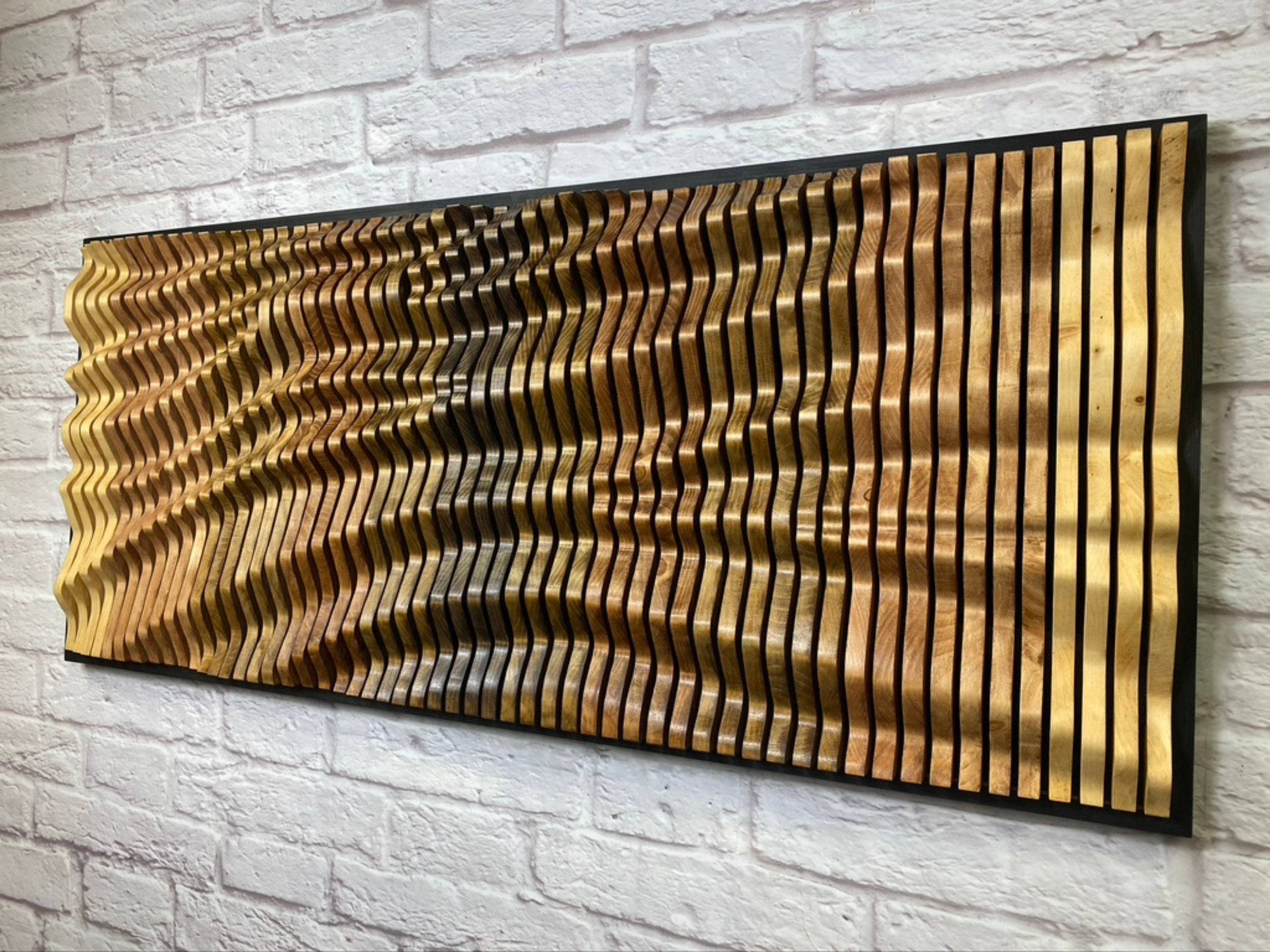 "INFINITY" Parametric Wood Wall Art Decor / 100% Solid Wood / Unique A ...