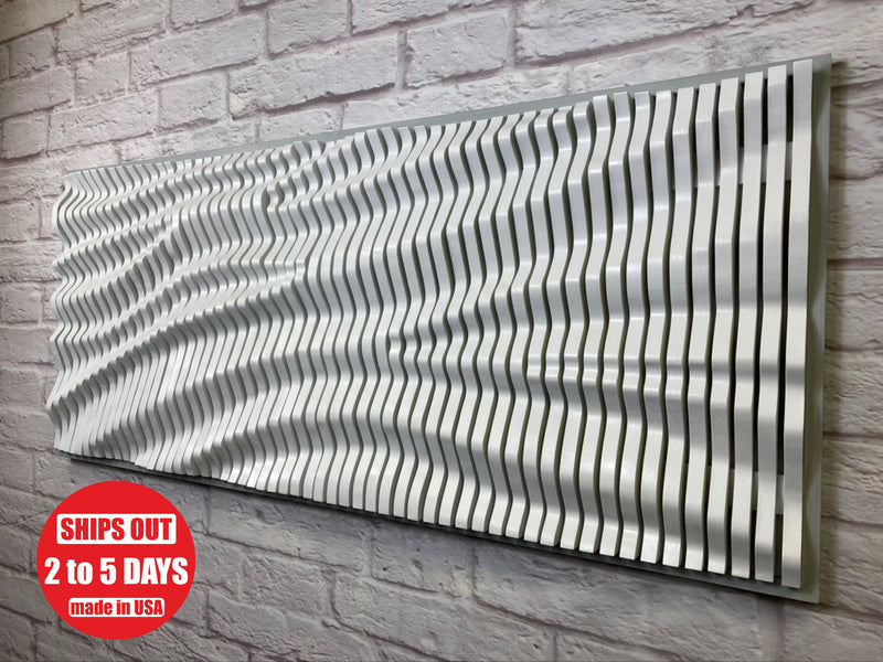 "FRIZZ" Parametric Wood Wall Art Decor / 100% Solid Wood / Unique Acoustic Wood Wall Panel